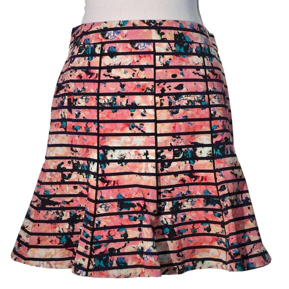 Banana Republic Bella Striped Floral Trumpet Skirt - Picture 2 of 6